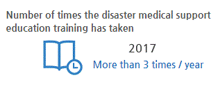 Number of times the disaster medical support education training has taken. More than 3 times / year